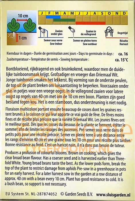 Tuinboon Witkiem Labboon Molboon Zaden: Kweek Heerlijke, Voedzame Witte Bonen met Romige Textuur en Rijke Smaak voor een Overvloedige en Gezonde Oogst