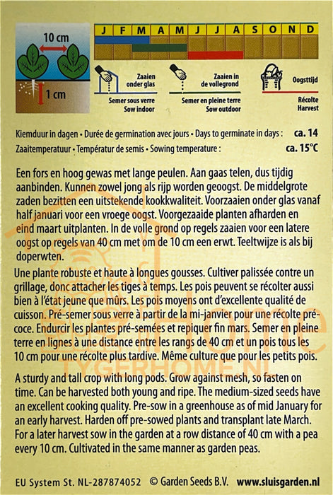 Capucijnererwt Blauwschokker Zaden: Kweek Heerlijke, Traditionele Erwtensoort - Grow Delicious, Traditional Blue-Podded Peas