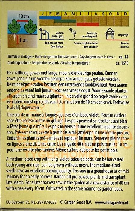 Capucijnererwt Desiree Capucijnerewt Kortstro Zaden: Kweek Heerlijke, Voedzame Erwten - Grow Delicious, Nutritious Short-Stemmed Capucijner Peas