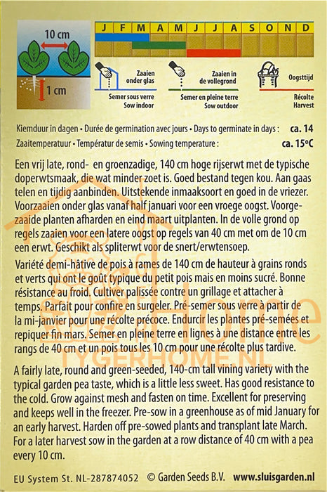 Doperwt Mechelse Krombek Marktveroveraar Rondzadige Langstro Zaden: Kweek Heerlijke, Zoete en Sappige Erwten voor een Overvloedige en Smakelijke Oogst
