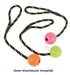 Happy Pet Tough Toys Bal Studded Aan Touw Rubber