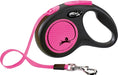 Flexi Rollijn New Classic Neon Tape Zwart / Roze