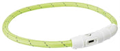 Trixie Lichtgevende Halsband Hond Flash Usb Tpu / Nylon Groen