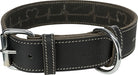 Trixie Rustic Vetleer Halsband Hond Heartbeat Zwart
