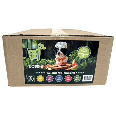 Freds Gestoomd Vers Vlees Worst Assorti Box