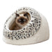Trixie Kattenmand Iglo Leo  Soft Pluche Creme / Panterprint