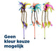 Happy Pet Tabby Patch Kattenhengel Met Lint En Veren Assorti