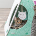 Trixie Kattenmand Speelbox Lucy Driehoekig Vilt Zand / Groen