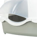 Trixie Kattenbak Davio Top Outdoor Met Kap Grijs / Wit