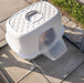 Trixie Kattenbak Davio Top Outdoor Met Kap Grijs / Wit
