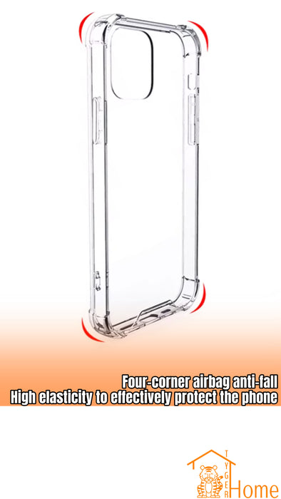Transparant hoesje geschikt voor iPhone - Shockproof Protective Case doorzichtig siliconen hoesje geschikt voor Apple iPhone, Clear Cover, Dotted Finish Ultra Slim Soft Silicone Jelly Back Cover voor iPhone