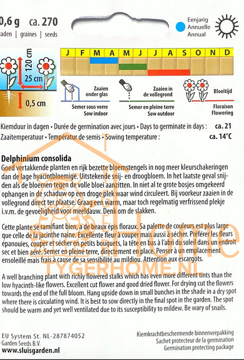 Imperial Mixed Riddersporen Hoog Dubbelbloemig Bloemen Zaden voor de Tuin: Kweek Prachtige, Dubbelbloemige Hoge Riddersporen - Grow Beautiful, Tall Double-Flowered Larkspur Flowers - Cultivez de Magnifiques Pied-d'Alouette