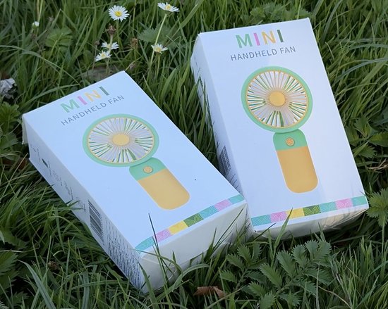 Draagbare Handventilator met Bloemdesign – Portable Flower Handheld Fan | USB Oplaadbaar, Mini Koelventilator voor Zomer & Reizen - Geel