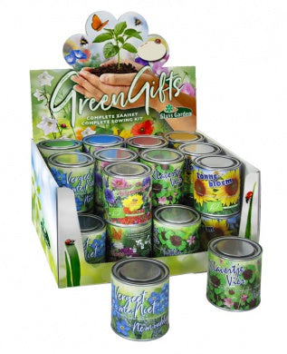 GreenGifts Blumen-Anzuchtset Display 48 Stück – Wiederverkaufsprodukt