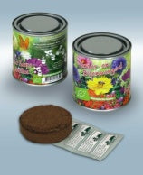 50x Bloemen Kweekset in Blik – 250ML | Biologische Zaden & Aarde Tablet | Bulk Cadeauset