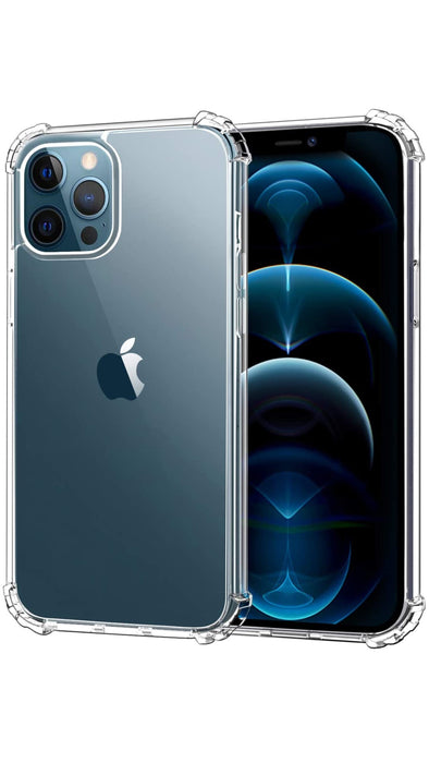 Transparant hoesje geschikt voor iPhone - Shockproof Protective Case doorzichtig siliconen hoesje geschikt voor Apple iPhone, Clear Cover, Dotted Finish Ultra Slim Soft Silicone Jelly Back Cover voor iPhone