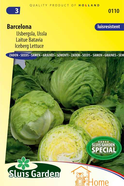 Barcelona IJsbergsla Zaden voor het kweken van voedzame, heerlijke en knapperige ijsbergsla in je eigen tuin. Perfect voor frisse salades en gezonde gerechten