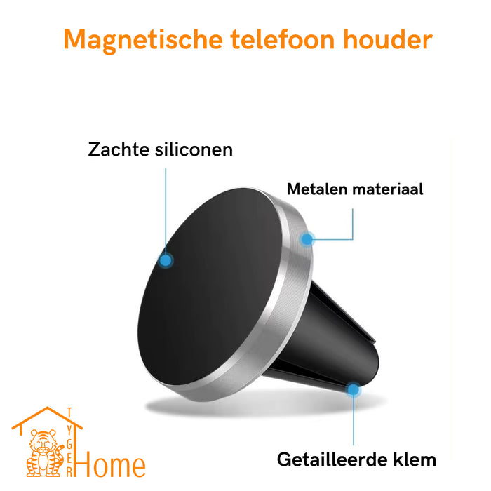 Multi-functionele Mini Sterke Magnetische Telefoon houder voor de Auto - Universal Magnetic Car Phone Holder - 360 Rotation - Compact en Draagbaar