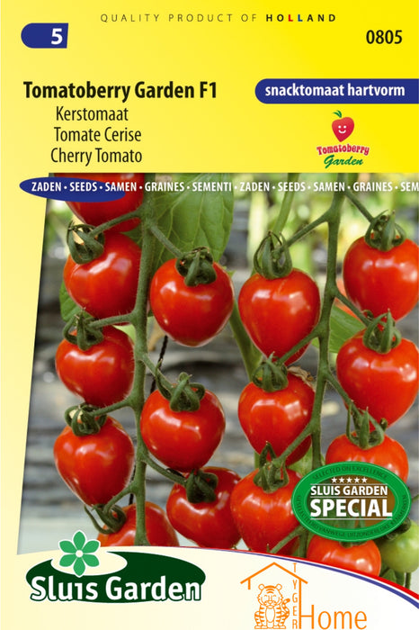 Gardenberry F1 Kerstomaat Zaden: Kweek Heerlijke, Sappige Kerstomaten met Zoete Smaak en Stevige Textuur, Perfect voor Salades, Snacks en Mediterrane Gerechten