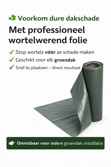 🌿 Film de protection racinaire pour toiture 0,2 mm – Barrière anti-racines pour toiture végétalisée & toiture en sedum – 200 m² (4 x 50 mètres)