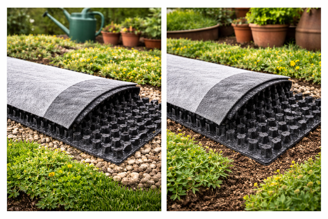 🌿 Plaque de drainage 10 mm – Couche de drainage & d'évacuation pour Toiture végétalisée et Toiture Sedum (25 m² – 2 x 12,5 mètres)