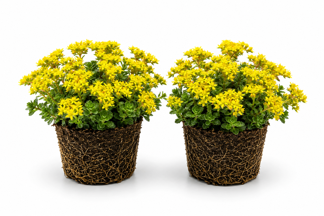 Sedum Hybridum Czars’ Gold – 200 stuks – Sedum pluggen – ca. 40 mm doorsnede – ca. 50 mm hoogte
