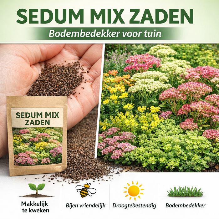 50 X stuks Sedum mix | Sierlijke bodembedekker | Vetplanten mengsel voor tuin of dak | Winterhard vaste plant zaden (kopie)