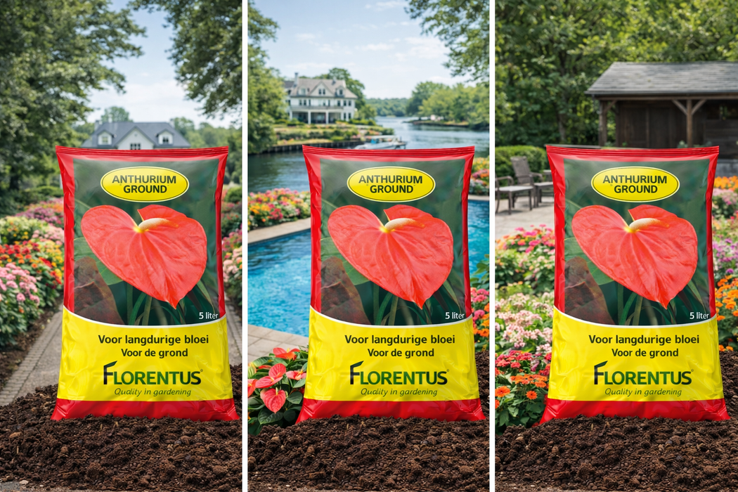 Speciaal Potgrond Substraat voor Anthurium 5 Liter – Stimuleert Langdurige Bloei – Sterke Wortels & Stevige Groei
