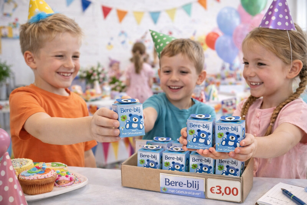 100 pièces de Bear-happy avec Lucky Clover – Trèfle à quatre feuilles (Oxalis) | 99 € frais de port inclus