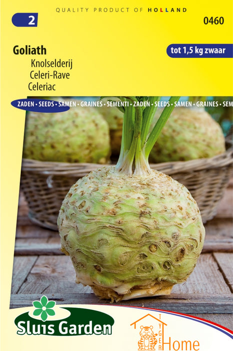 Goliath Knolselderij Zaden: Kweek Heerlijke, Knapperige Knollen met Stevige Textuur en Rijke Smaak, Perfect voor Soepen, Stoofschotels, Purees en Salades