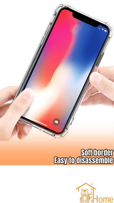 Transparant hoesje geschikt voor iPhone - Shockproof Protective Case doorzichtig siliconen hoesje geschikt voor Apple iPhone, Clear Cover, Dotted Finish Ultra Slim Soft Silicone Jelly Back Cover voor iPhone