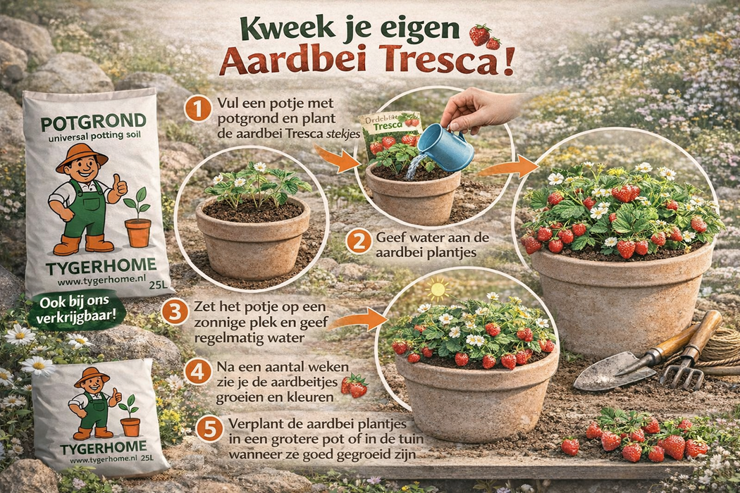 Aardbei Tresca: Kweek Zoete, Heerlijke en Sappige Aardbeien