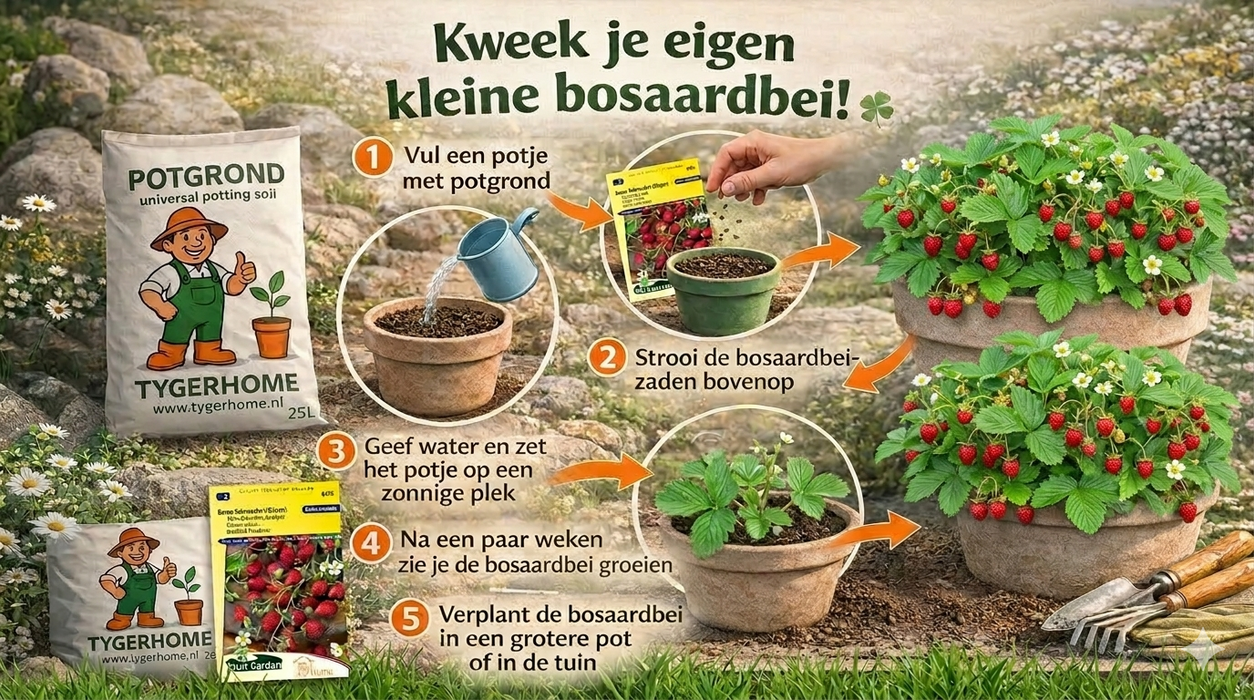 Baron Solemacher Rugen – Zaden voor Kleine, Heerlijke en Aromatische Bosaardbeien
