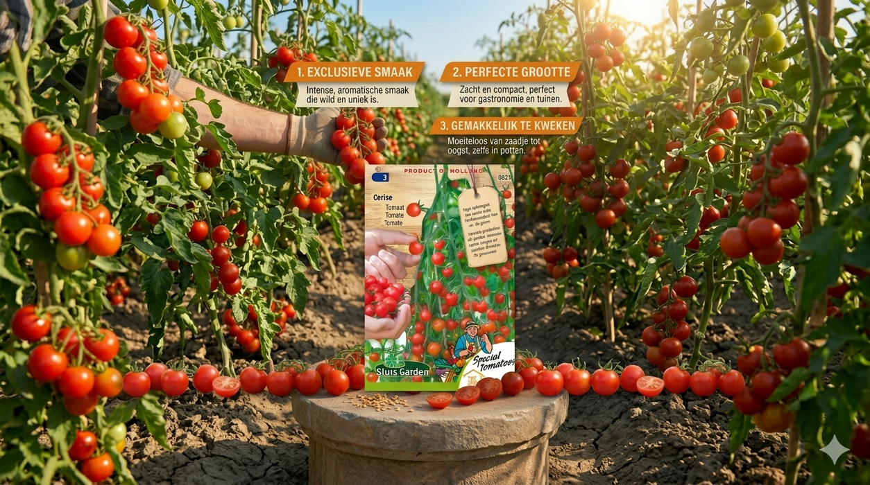 Cerise Tomaat Zaden: Kweek Heerlijke, Sappige Kerstomaten - Grow Delicious, Juicy Cherry Tomatoes - Cultivez des Tomates Cerises Savoureuses et Juteuses