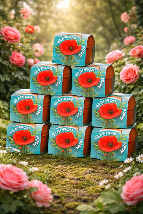50 stuks Klaproos – Poppy in terracotta pot