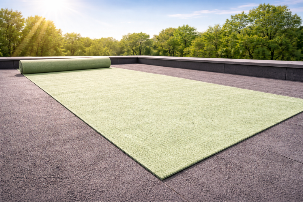 Bescherm- en Drainagelaag 10 mm voor Hellende Daken – Waterbuffer & Afvoer (Rol 2 x 20 m / 40 m²)