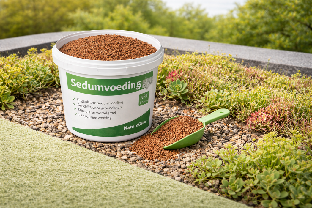 Sedumvoeding 5 Liter – Organische Meststof voor Groendaken | Langdurige Werking & Sterke Wortelgroei