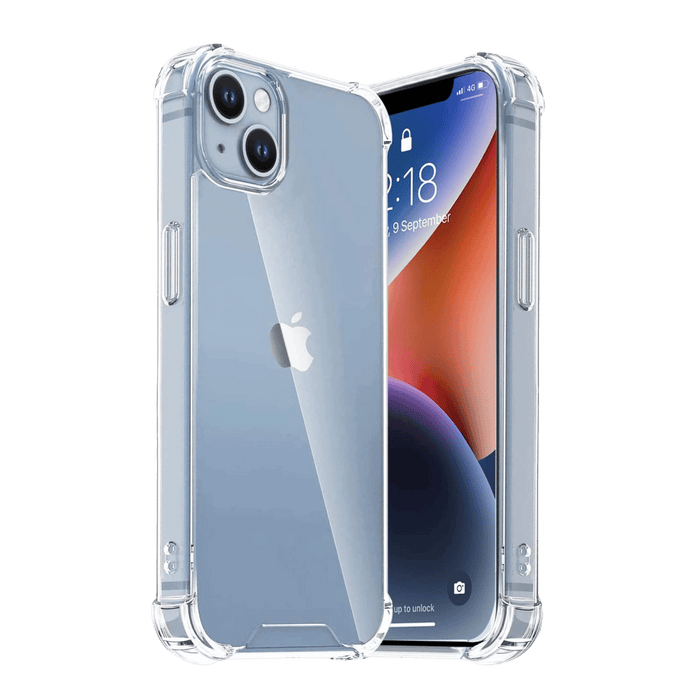 Transparant hoesje geschikt voor iPhone - Shockproof Protective Case doorzichtig siliconen hoesje geschikt voor Apple iPhone, Clear Cover, Dotted Finish Ultra Slim Soft Silicone Jelly Back Cover voor iPhone