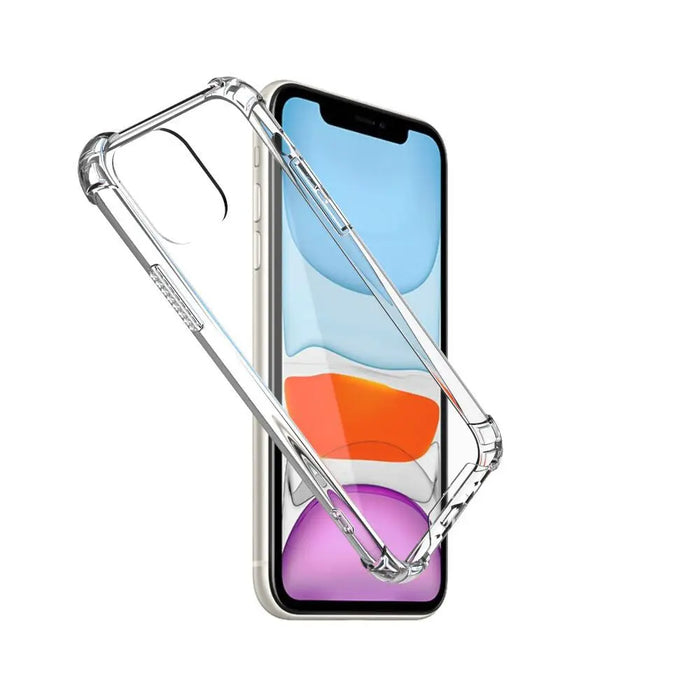 Transparant hoesje geschikt voor iPhone - Shockproof Protective Case doorzichtig siliconen hoesje geschikt voor Apple iPhone, Clear Cover, Dotted Finish Ultra Slim Soft Silicone Jelly Back Cover voor iPhone