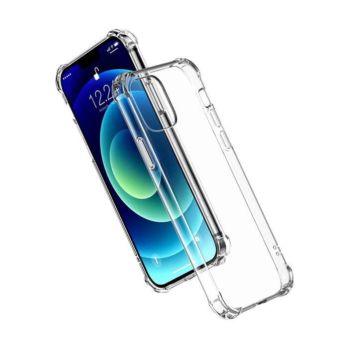 Transparant hoesje geschikt voor iPhone - Shockproof Protective Case doorzichtig siliconen hoesje geschikt voor Apple iPhone, Clear Cover, Dotted Finish Ultra Slim Soft Silicone Jelly Back Cover voor iPhone