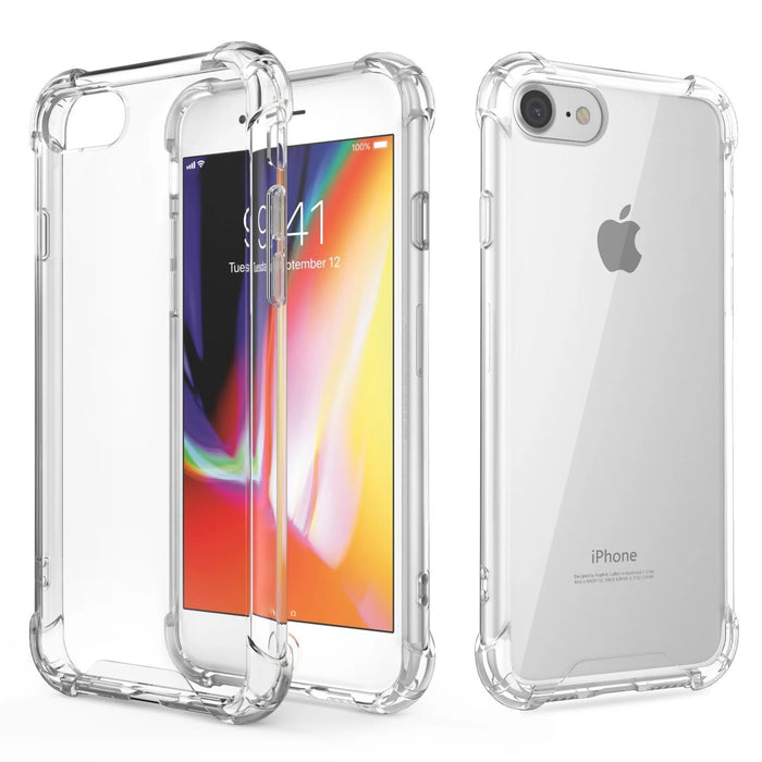 Transparant hoesje geschikt voor iPhone - Shockproof Protective Case doorzichtig siliconen hoesje geschikt voor Apple iPhone, Clear Cover, Dotted Finish Ultra Slim Soft Silicone Jelly Back Cover voor iPhone
