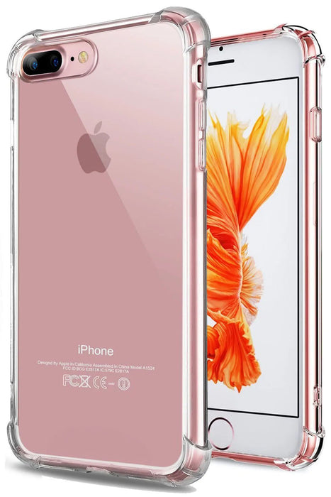 Transparant hoesje geschikt voor iPhone - Shockproof Protective Case doorzichtig siliconen hoesje geschikt voor Apple iPhone, Clear Cover, Dotted Finish Ultra Slim Soft Silicone Jelly Back Cover voor iPhone