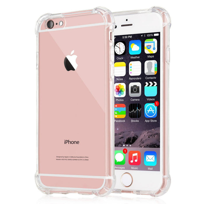 Transparant hoesje geschikt voor iPhone - Shockproof Protective Case doorzichtig siliconen hoesje geschikt voor Apple iPhone, Clear Cover, Dotted Finish Ultra Slim Soft Silicone Jelly Back Cover voor iPhone