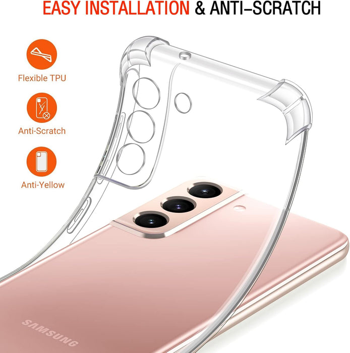 Transparant hoesje geschikt voor Androids - Transparent TPU Shockproof Protective Case doorzichtig siliconen hoesje geschikt voor Androids Clear Cover, Dotted Finish Ultra Slim Soft Silicone Back Cover voor Androids