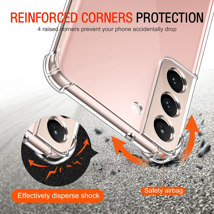 Transparant hoesje geschikt voor Androids - Transparent TPU Shockproof Protective Case doorzichtig siliconen hoesje geschikt voor Androids Clear Cover, Dotted Finish Ultra Slim Soft Silicone Back Cover voor Androids
