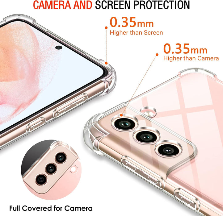 Transparant hoesje geschikt voor Androids - Transparent TPU Shockproof Protective Case doorzichtig siliconen hoesje geschikt voor Androids Clear Cover, Dotted Finish Ultra Slim Soft Silicone Back Cover voor Androids
