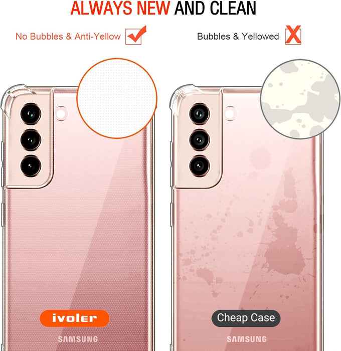 Transparant hoesje geschikt voor Androids - Transparent TPU Shockproof Protective Case doorzichtig siliconen hoesje geschikt voor Androids Clear Cover, Dotted Finish Ultra Slim Soft Silicone Back Cover voor Androids