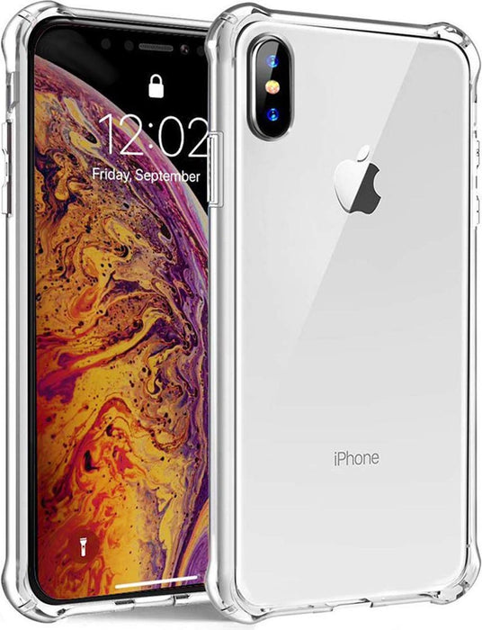 Transparant hoesje geschikt voor iPhone - Shockproof Protective Case doorzichtig siliconen hoesje geschikt voor Apple iPhone, Clear Cover, Dotted Finish Ultra Slim Soft Silicone Jelly Back Cover voor iPhone