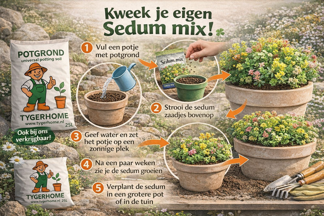 50 X stuks Sedum mix | Sierlijke bodembedekker | Vetplanten mengsel voor tuin of dak | Winterhard vaste plant zaden (kopie)