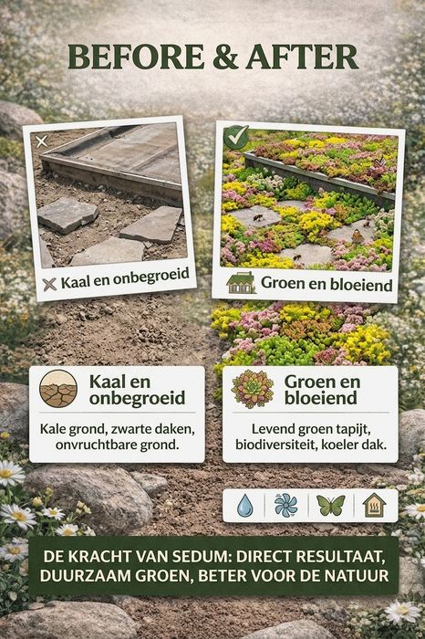 50 X stuks Sedum mix | Sierlijke bodembedekker | Vetplanten mengsel voor tuin of dak | Winterhard vaste plant zaden (kopie)
